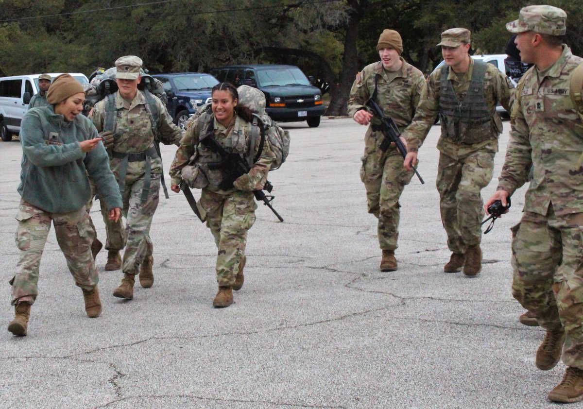 StateRotc's tweet image. Bobcat Battalion Fall Field Training Exercise
&quot;If it ain&apos;t raining, we ain&apos;t training!&quot; 

Cadets endured cold and rain completing their culminating semester event that consisted of day/night land navigation, simulated training lanes and a 6 mile ruck march. #txst @5thBrigadeROTC
