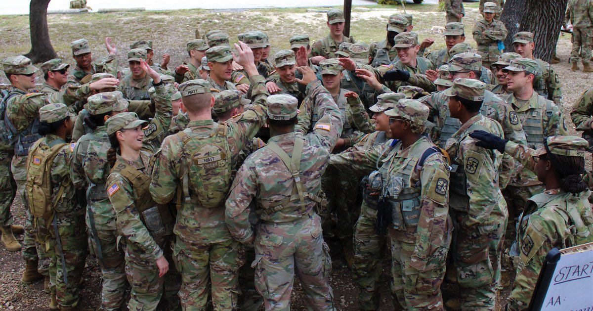 StateRotc's tweet image. Bobcat Battalion Fall Field Training Exercise
&quot;If it ain&apos;t raining, we ain&apos;t training!&quot; 

Cadets endured cold and rain completing their culminating semester event that consisted of day/night land navigation, simulated training lanes and a 6 mile ruck march. #txst @5thBrigadeROTC