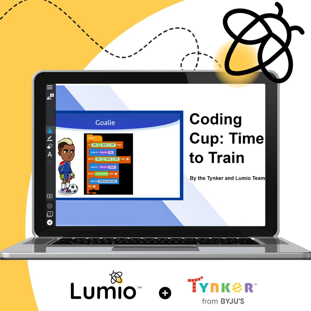 LumioSocial's tweet photo. We've partnered with @gotynker to get your students coding! 

Use this fun interactive @BYJUS Coding Cup lesson in the Lumio Library! ⚽🏆

➡️Get it here : https://t.co/Px7lQtWtkw

#CSEdWeek #WorldCup https://t.co/psmxr2vXlo