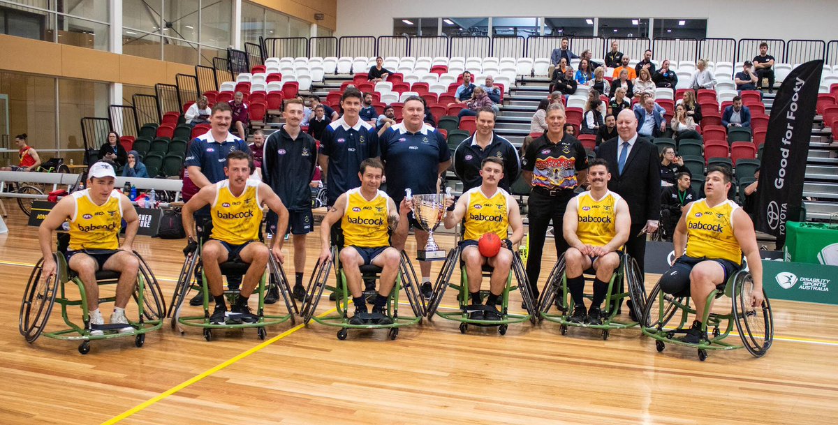 Congratulations to the ADF-Yellow team who won the 2022 Toyota Wheelchair AFL National Championship Division 2 Grand Final. A great effort for a team that had only been together for eight days 👏👏👏 #SportsADF #YourADF @Australian_Navy @AustralianArmy @AusAirForce