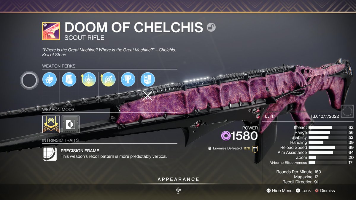 Mondoshawan_D2's tweet photo. Yeah baby, make 'em explode!!! ๐ฅ๐ฅ๐ฅ #DoomOfChelchis #WeaponCrafting #ScoutRifle #PS5Share #Destiny2 https://t.co/09KJoOsx73
