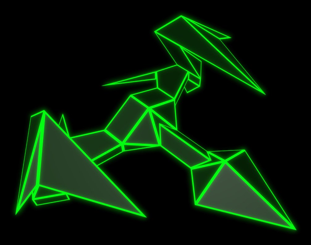 Pixelmusement's tweet photo. Trying a new approach to doing wireframes whereby I take the finished mesh, selectively inset certain faces, and apply the wireframe material to the outer edge of the insets. Time consuming to do, but the result is much cleaner than most other methods! :B https://t.co/KlYy1IQyWt