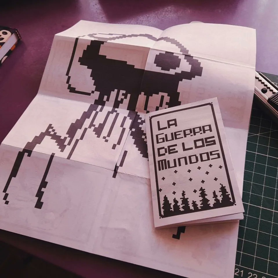 Octorebel's tweet photo. Se vienen cositas #pixelart #ドット絵  #Fanzine #laguerradelosmundos #pixelfanzine #Aseprite #print https://t.co/i3DbiUP6xi
