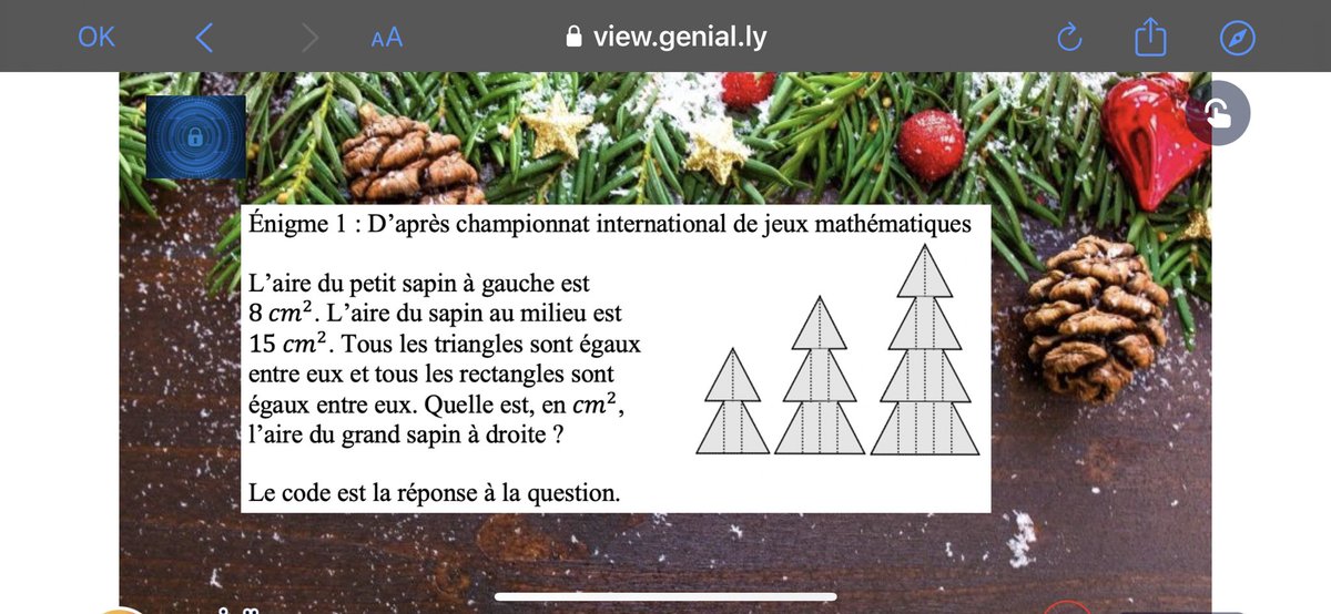 BoulayArnaud4's tweet photo. Mon nouveau calendrier d’énigmes (issues de différents rallyes Maths) à partir du cm2/6eme avec en récompense des vidéos avec des #anamorphoses, origamis, constructions et autres curiosités mathématiques… https://t.co/4AkArG0HWQ https://t.co/1W4YpQs5C9