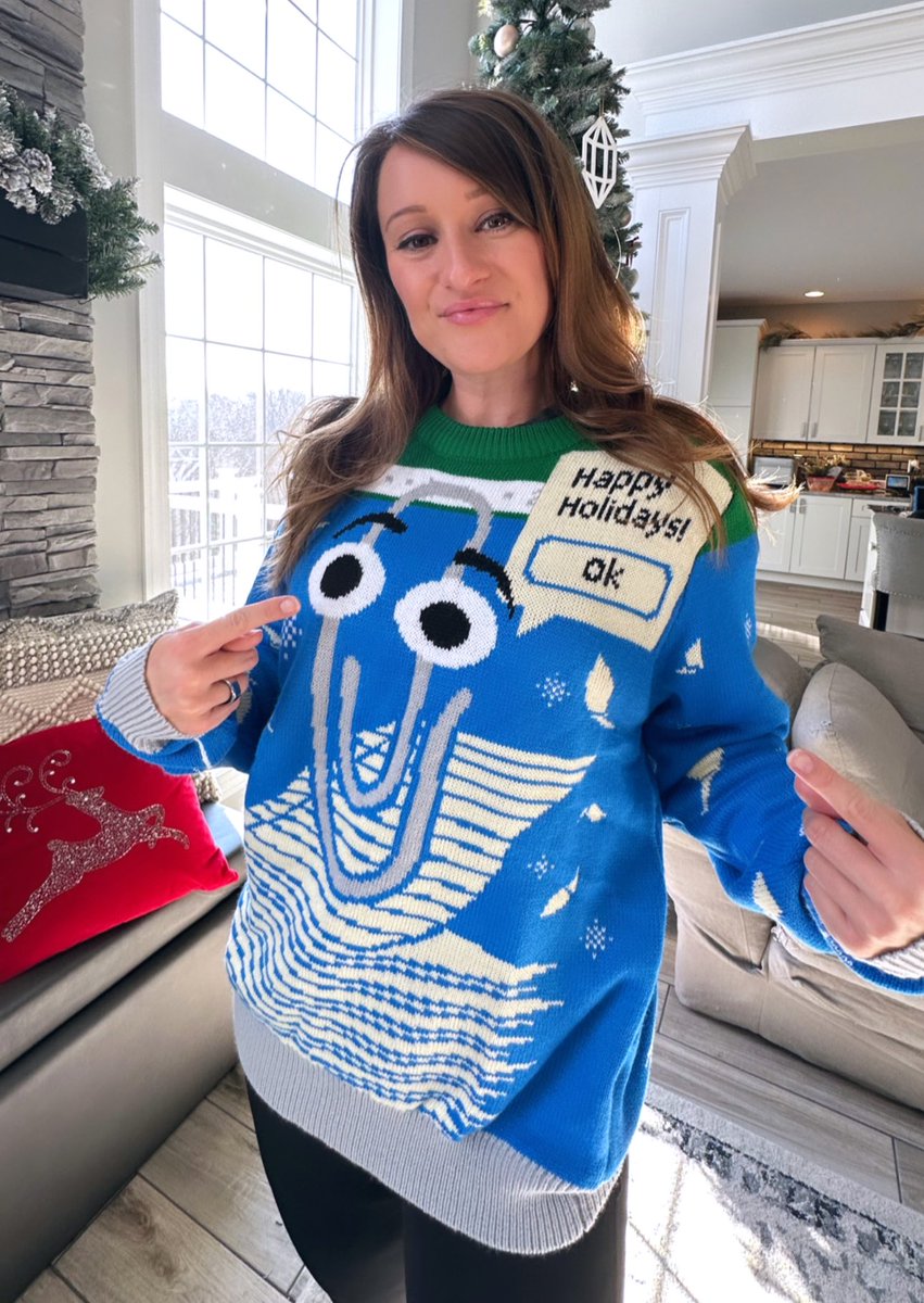 ‘Tis the season for the annual #WindowsUglySweater! This year featuring Clippy!!!