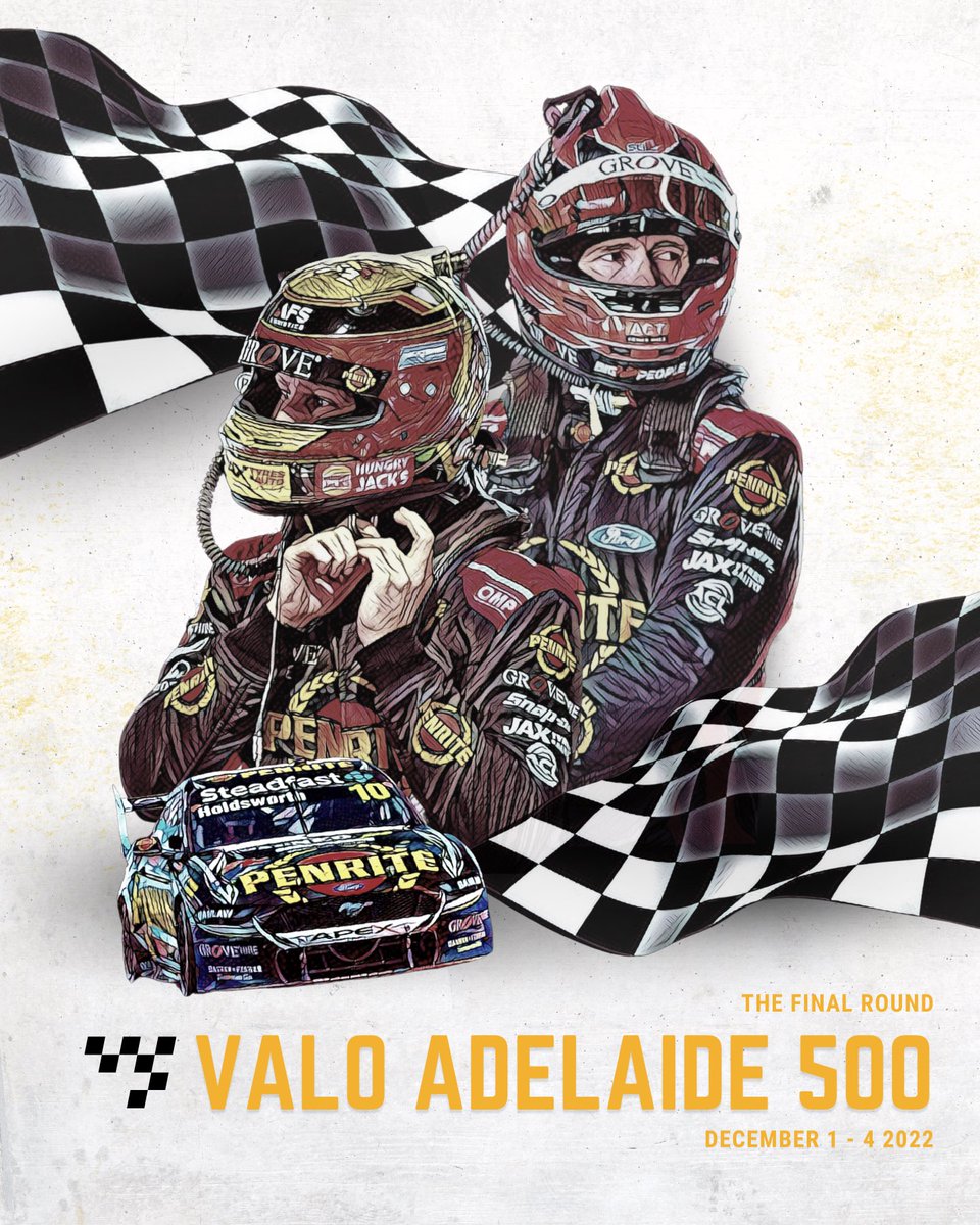 The last race week of 2022 is here. 

Bring it on! 

#valoadelaide500 <a href="/daffidreynolds/">David Reynolds</a> <a href="/LeeHoldsworth/">Lee Holdsworth</a> <a href="/PenriteRacing/">Penrite Racing</a>