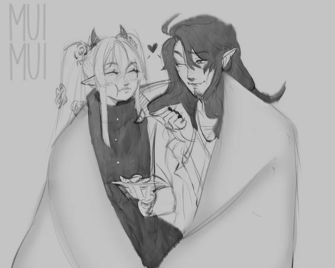 another sketch cОmm for @/cloudy_rosee #vtuber #vartist #muiillust 