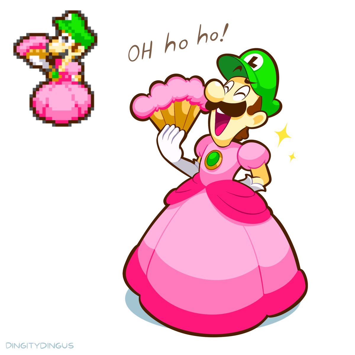 ルイージ 「Luigi Shenanigans #Luigi #Nintendo #Spri」|Vinny 🌟のイラスト