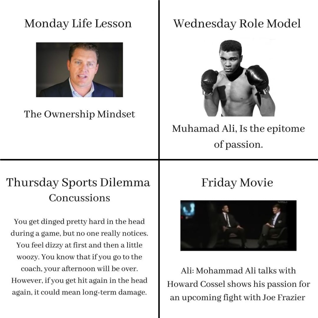 CDandLeadership's tweet photo. Week 3: Passion
Attention high school athletic directors and coaches, please share this weekly overview of the Student Athlete Program with your team!
• Here is the weekly overview
#passion #athletics #athleticprogram https://t.co/1fDHGdf9Yi