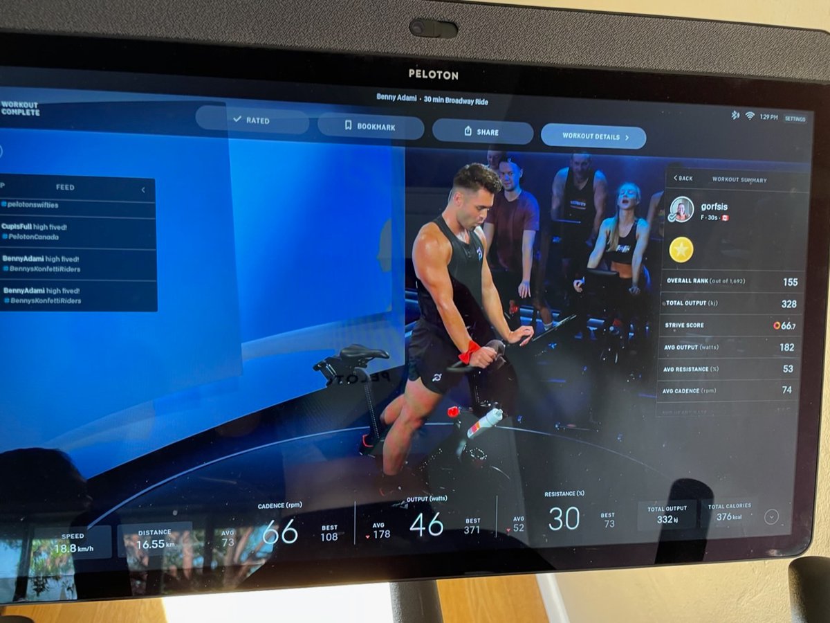 gorfsis's tweet photo. Getting a high five from the instructor during a broadway replay class?! Thank you @BennyAdami !!! #pelotonmoms (also, @BennyAdami is like if @CodyRigsby and @BenjaminAlldis  combined and I’m here for it!) https://t.co/Zec7fSRfQh