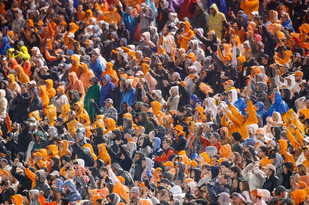 CheckerVandy's tweet photo. Thanks to Neyland West for our Bi-Annual additional Home Game! 56-0 Vols, and the Big Orange home crowd was rocking. Maybe next time the weather will permit us to Checker it! You may be seated little brother https://t.co/H8fj8YRzY2