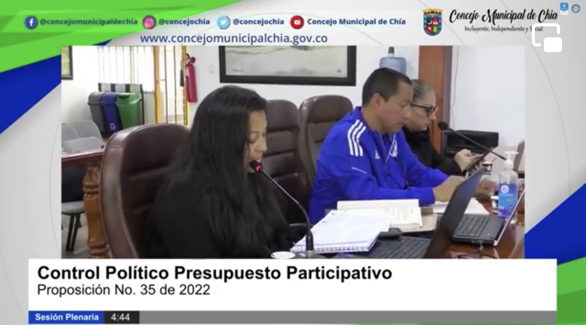 Julitafore's tweet photo. #AEstaHora La Secretaría de Participacion y de educación participan en el control político al componente presupuesto participativo en el Concejo Municipal de Chía. 

👉https://t.co/Rgk8gjNTvt

#ChíaEducadaChíaParticipa

@concejochia https://t.co/sZuogYNLu0