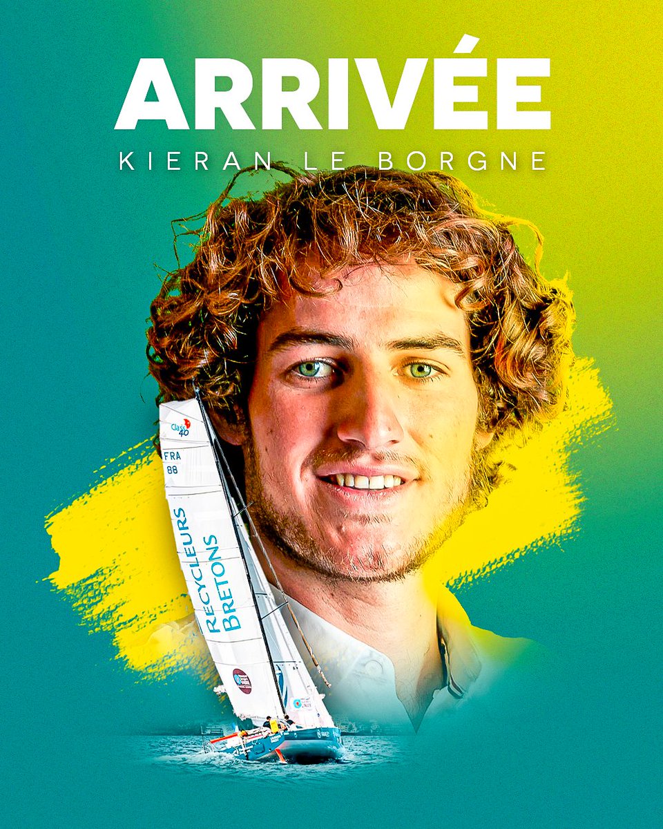 (ARRIVAL <a href="/AssoClass40/">Association Class40</a> 🏁)]

Kieran Le Borgne / Recycleurs Bretons, closes his #RDR2022 at the 24 th position of the ranking <a href="/AssoClass40/">Association Class40</a> after 18 days 7 hours 43mn and 50sec of racing! 👏