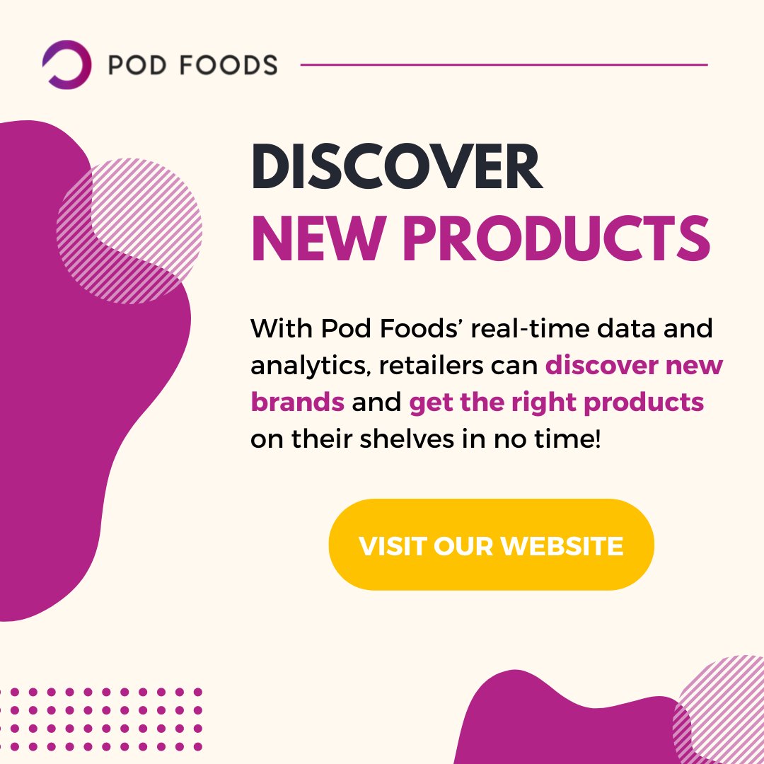 podfoodsco's tweet photo. With Pod Foods’ real-time data and analytics, we help retailers discover new brands and get the right products on their shelves in no time!

Learn more about our services for retailers: https://t.co/20nuj3bfMu 💜

#podfoods #wholesalereinvented #speedtoshelf #grocerychic https://t.co/AAezaYc3kj