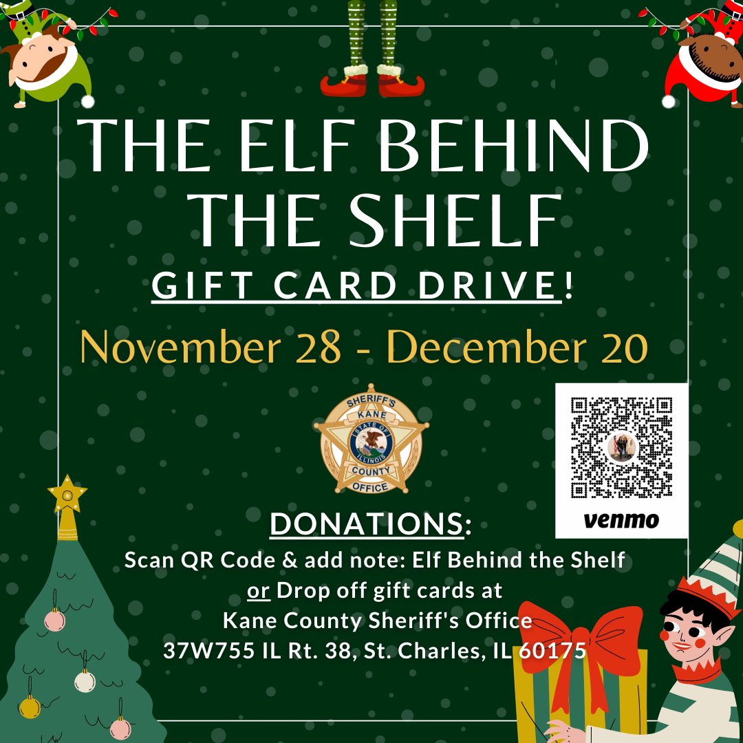 Looking for an easy way to contribute to local organizations this holiday season? From November 28-December 20, the KCSO Social Workers will have a GIFT CARD drive for various local organizations. Giving is easy; scan the QR Code and follow the prompts.