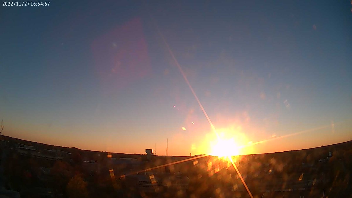 UNC Greensboro at sunset and it's 69.1 F.