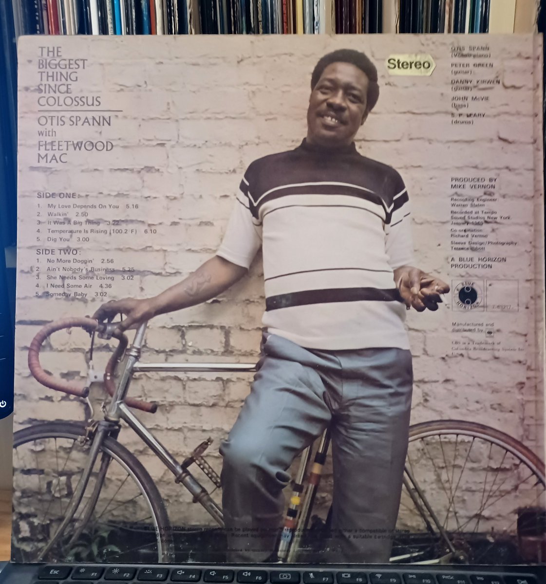 Picked this up beauty from a charity shop today for a quid(!) - Otis Spann w/ Fleetwood Mac, killer sounds and a lovely picture of a Otis enjoying both a cigarette and a bicycle