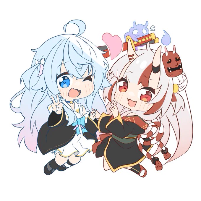 【※過去絵】自分デフォデフォな絵も一応描けるんだぞっ!って謎のアピールをするために唐突に昔描いたチビキャラ達を上げときますっ!! 