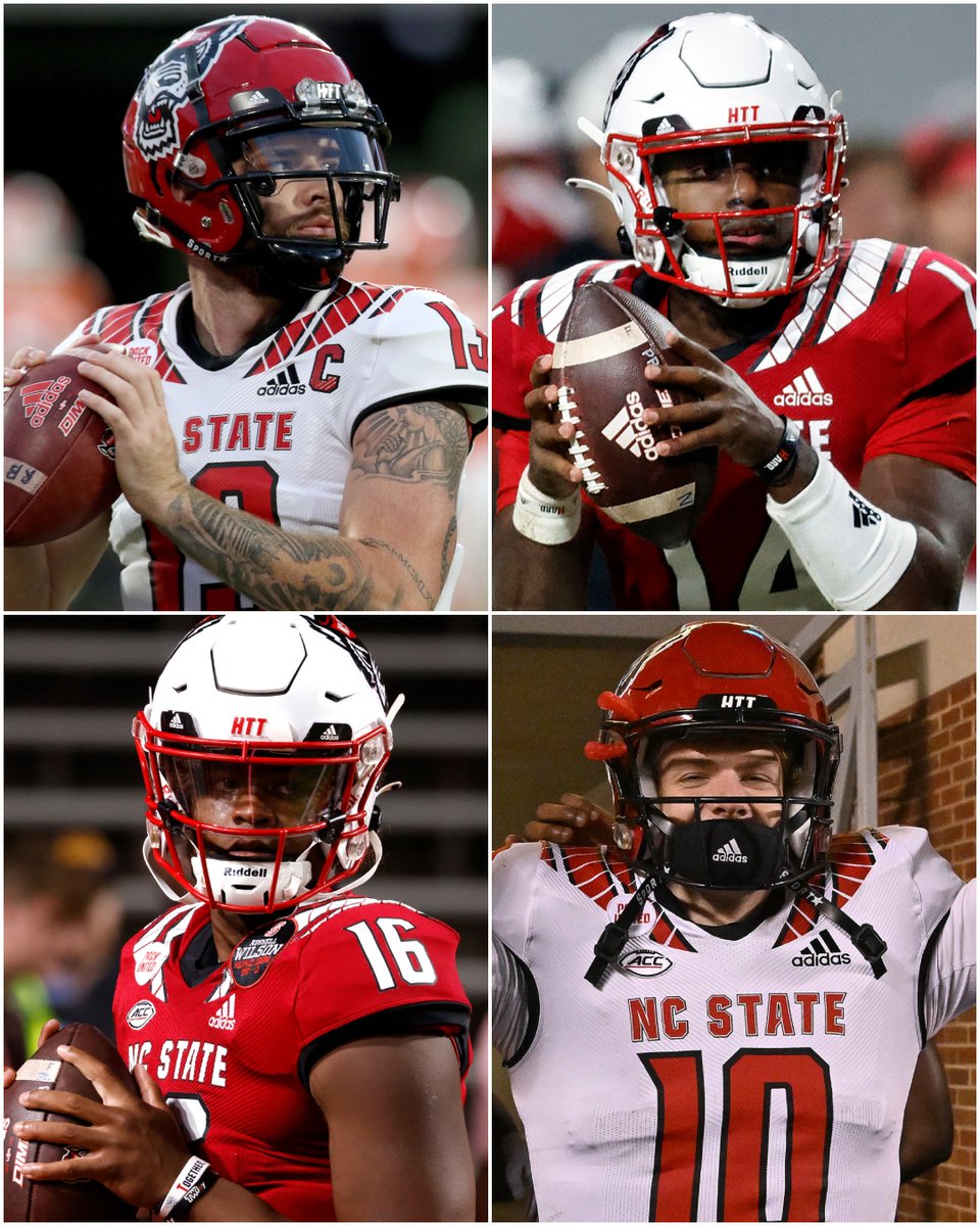 ACC Network (@accnetwork) on Twitter photo .<a href="/PackFootball/">NC State Football</a> is the first ACC team to have 4️⃣ different starting QBs record a win in a season over the last 15 years 🐺 .<a href="/PackFootball/">NC State Football</a> is the first ACC team to have 4️⃣ different starting QBs record a win in a season over the last 15 years 🐺