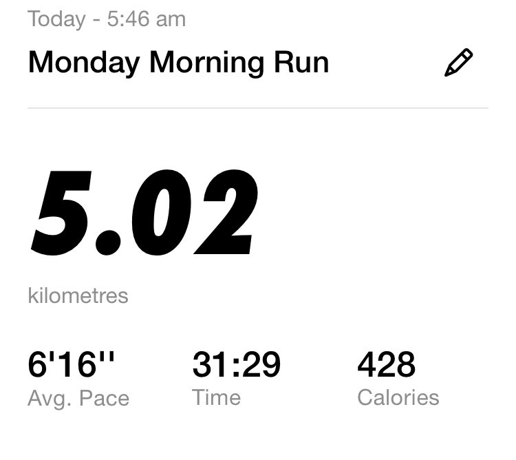 simonmontgomery's tweet photo. Slower #run to start the week but happy got it done as I have had a few sore spots over the weekend. https://t.co/La4X6DaPhK