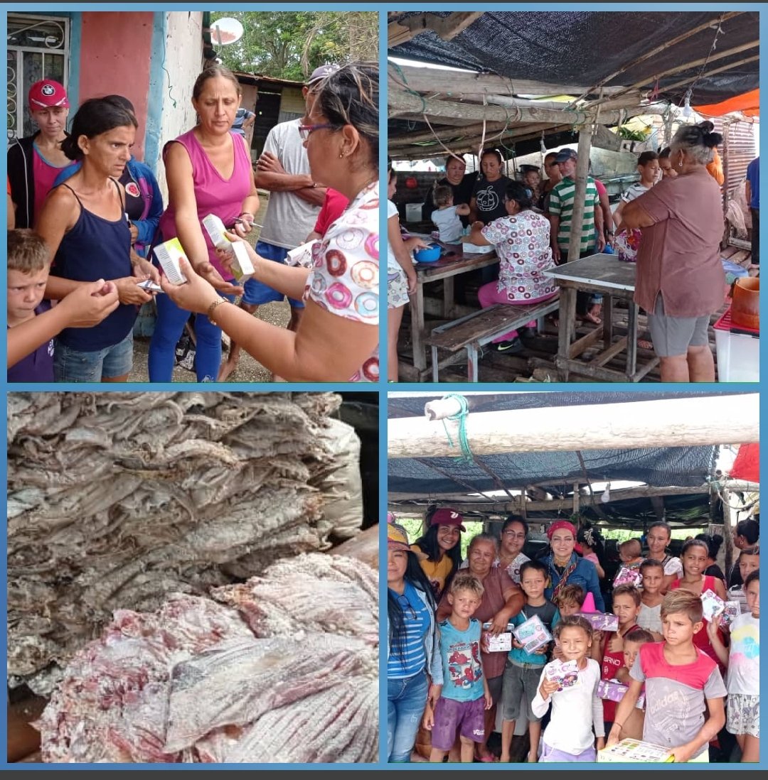 MINPIOFICIAL's tweet photo. De igual forma se visitó la comunidad  Palafítica Boca del Río en el Municipio Catatumbo del Estado Zulia brindando atención de Salud, entrega de medicamentos, combos alimenticios, y juguetes a las niñ@s y niños de las comunidades. #1x10DelBuenGobierno #3Rnets @CLARAVIDALV https://t.co/5xNKbcGcnC
