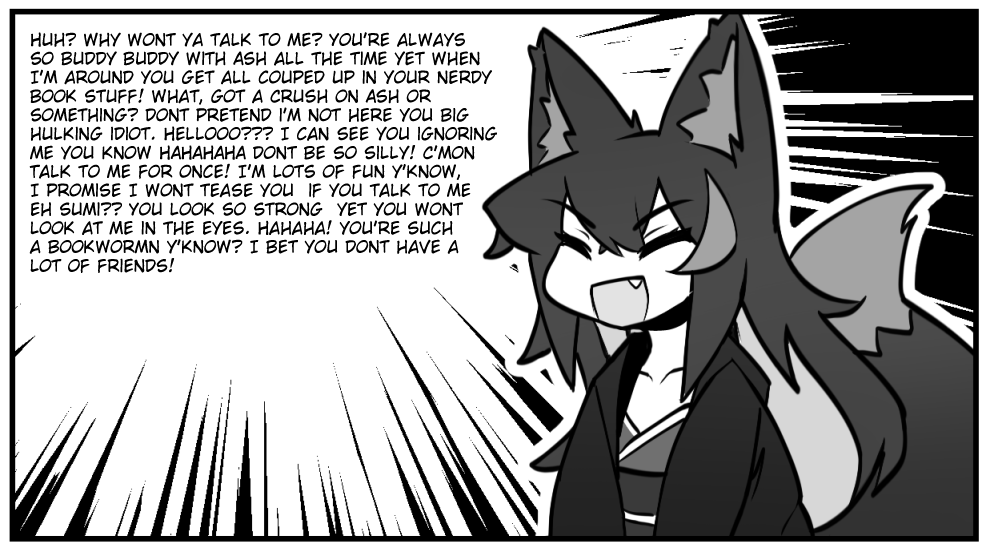 Here's the text I wrote for the first panel: 