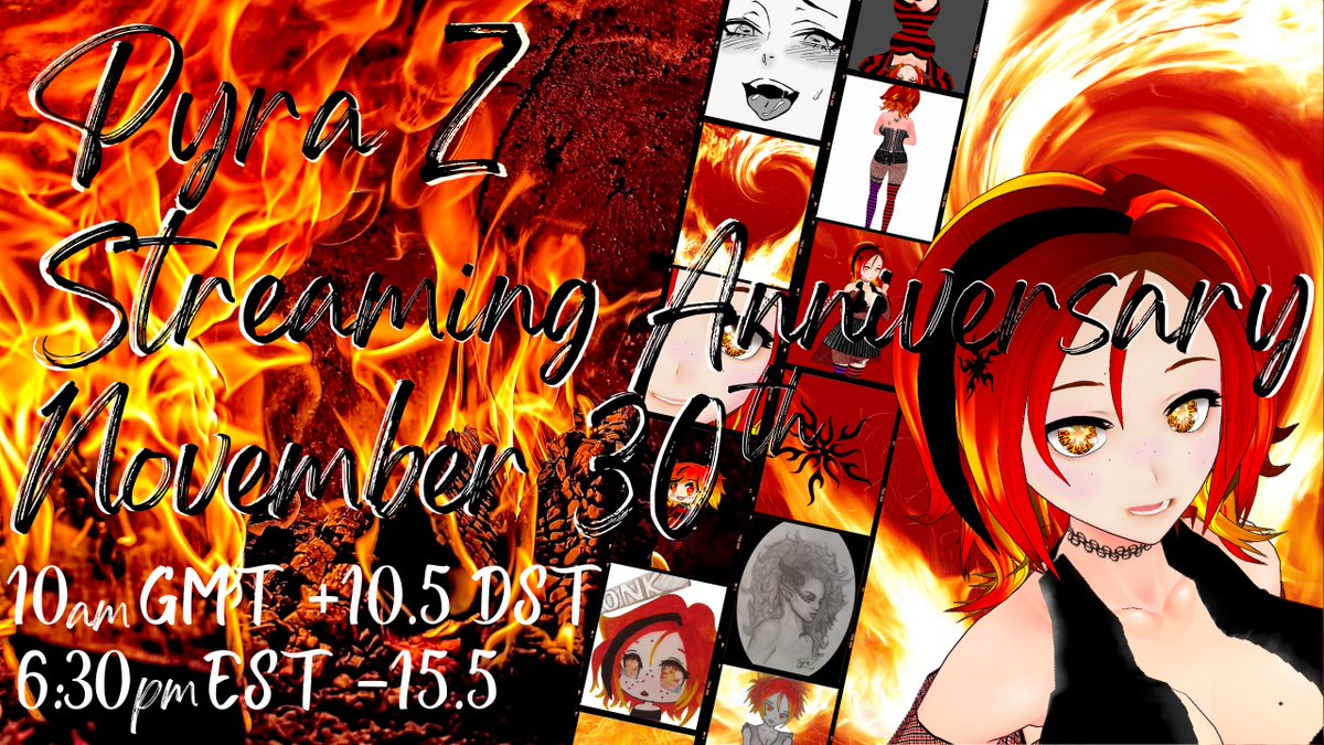 Pyra_Z's tweet photo. 🔥Todays Stream is the last stream until my Streaming Anniversary I am so excited🔥 todays stream goes 🔴Live in 50mins.
#PyraLive #VTuber #ENVTuber #VTuberEN #AussieVTuber https://t.co/lerszA8jt9