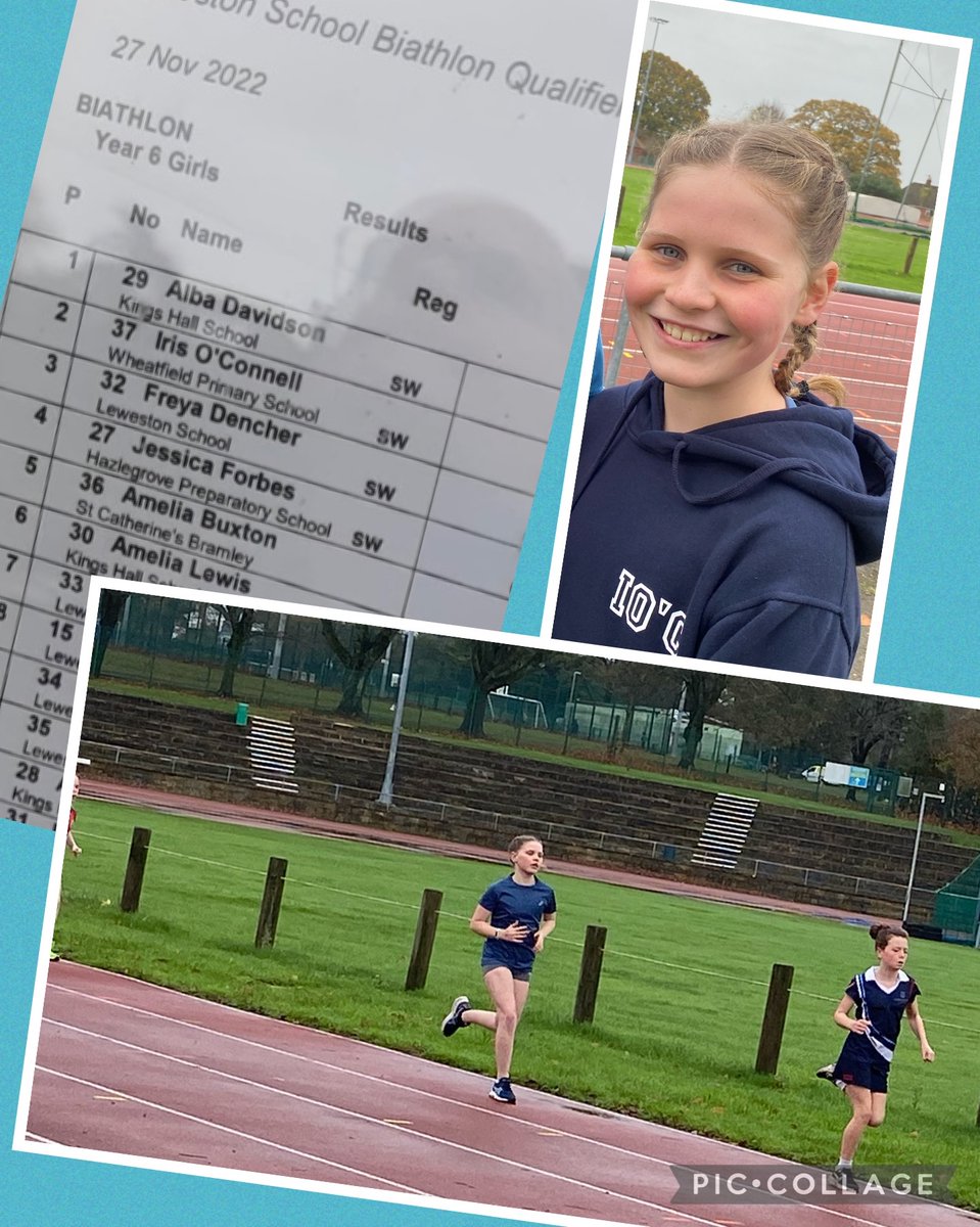 Well done Iris on representing <a href="/WheatfieldPri/">Wheatfield Primary</a> today at the @PentathlonGB Leweston School Biathlon Qualifier. Finishing 2nd in the Year 6 age category, with a strong 800m run and bagging a new 50m free swim PB! Hoping it’s enough to qualify for the national finals in March 23!