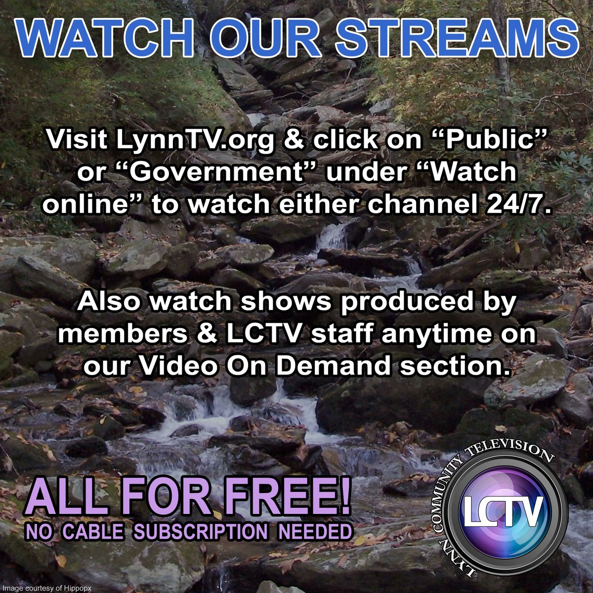 Watch our public &amp; government channels anytime from anywhere, using any device!