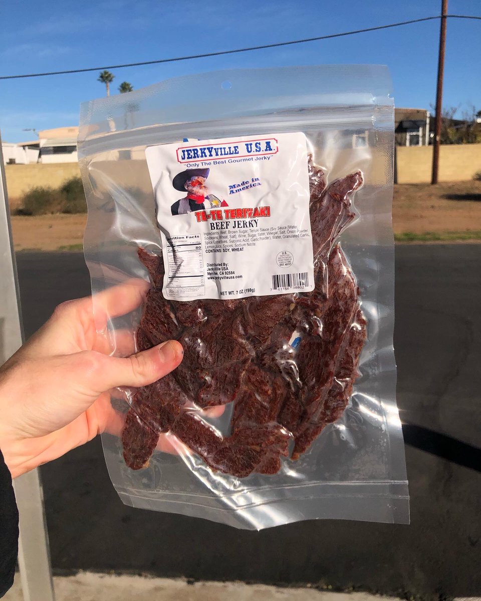 JerkyVille's tweet photo. Happy National Craft Jerky Day! Celebrate by getting a bag of our finest 😄🔥

Order online at https://t.co/kvS6H5H5jS!

#jerky #jerkylove #jerkytime #jerkylife #jerkyaddict #jerkylovers #jerkyflavors #beefjerky https://t.co/UhME6NWTts