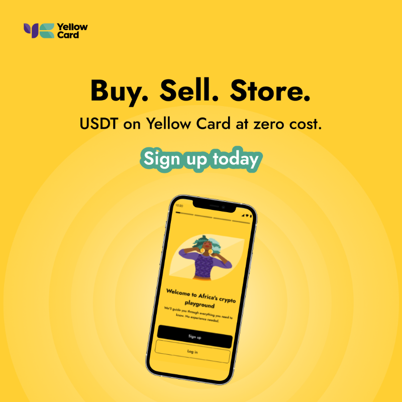 yellowcard_app's tweet photo. ⁉️Heard about Yellowcard?

✅It's the best USD/USDT holding app for everyone!

📈Inflation makes you pay more for fewer goods but then you can beat inflation by saving in USDT

🔐You can save your purchasing power and retain cash value by saving it in USDT 
 
1 USDT = 1 US Dollar