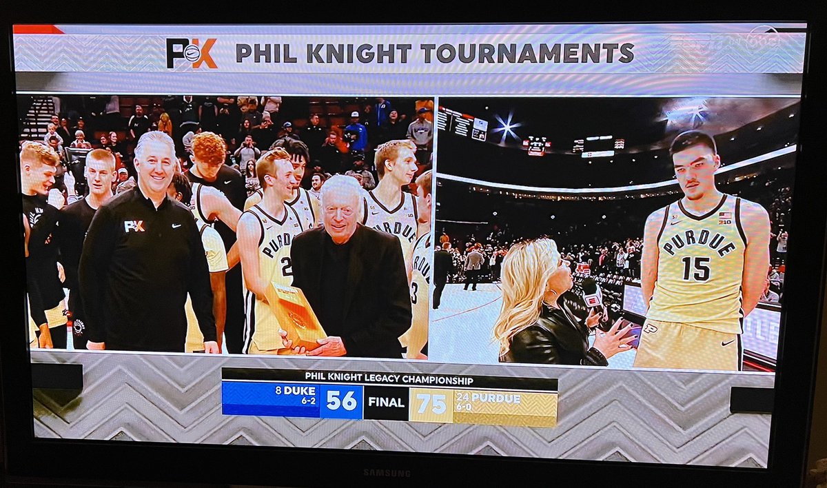 KyleHamstra's tweet photo. Underdog.
Odds against you.
Rankings against you.
#PhilKnightLegacy CHAMPIONS?
This is @CoachPainter.
This is @BoilerBall.
This is @LifeAtPurdue.
In less than 48 hours, Purdue (24) beats Gonzaga (6) by 18 and Duke (8) by 19.
๐ค Will Purdue #BoilerUp to numberโฆ 15? 10? 5? https://t.co/y7wf2gFErj