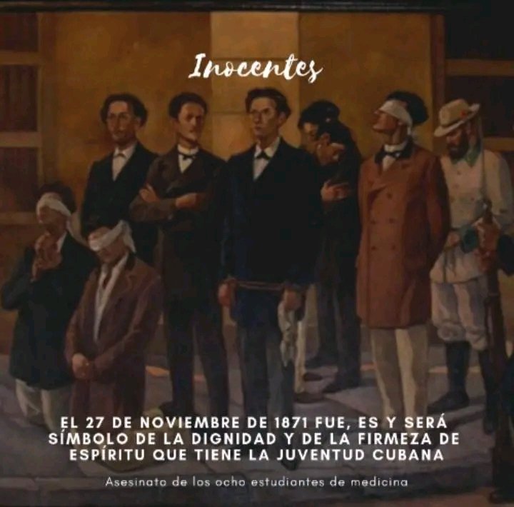 A mis hermanos muertos el 27 de noviembre de 1871
[...]
Cuando la gloria
    a esta estrecha mansión nos arrebata,
    el espíritu crece,
    el cielo se abre, el mundo se dilata
    y en medio de los mundos se amanece.

José Martí.