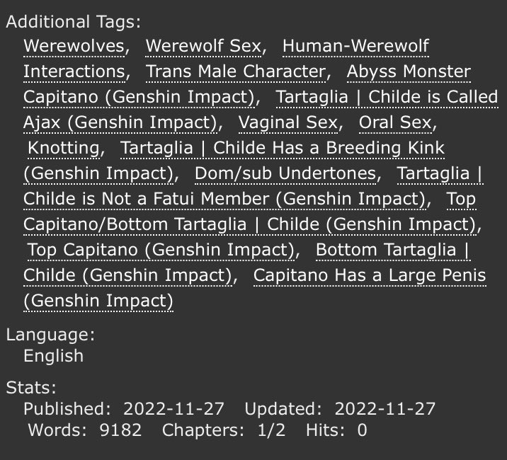 capiterror's tweet photo. { Vile, But Divine }
🌕#capitaru
🌖explicit; 9,182 words
🌗 part 1/2
🌘werewolf au, non-harbinger Ajax, trans Ajax 

https://t.co/jWnzbR0pfk https://t.co/WlpKO6bMyV