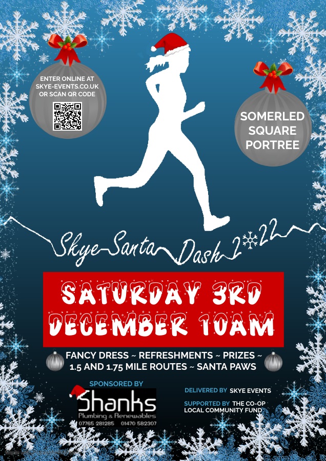 Join us 🤶🧑‍🎄🎅
skye-events.co.uk/events/skye-sa…
<a href="/SkyeSoap/">Isle of Skye Soap Co</a> <a href="/IsleSkyeDistil/">Isle of Skye Distillers</a> <a href="/MistyIsleElgol/">Misty Isle</a> <a href="/IsleofRaasay/">Isle of Raasay</a> <a href="/IsleofSkyeChoc/">Skye Chocolate</a> <a href="/IsleSkyeWhisky/">Isle of Skye Whisky</a> <a href="/isleoskye/">Isle of Skye</a> <a href="/Argyll_IslesApp/">Argyll and the Isles</a> <a href="/IsleOfSkyeHotel/">Isle Of Skye Hotels</a> <a href="/radio_skye/">RADIO SKYE</a> <a href="/Skye_Adventure/">Skye Adventure</a> <a href="/jans_skye/">Jans</a> <a href="/ArmadaleCastle/">Armadale Castle Skye</a> <a href="/portreelifeboat/">RNLI Portree</a> <a href="/LasPortRigh/">Las - Portree Cinema & Theatre</a> @Portreefire