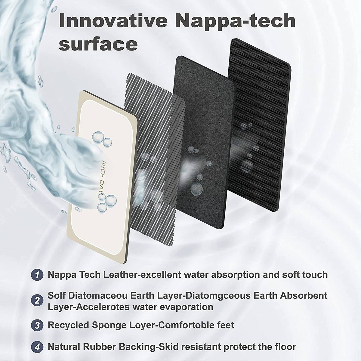 LevaoCo's tweet image. This Is The Best Answer for "Why Choose Diatomaceous Bath Mat"😀😁
#bathmat #doormat #absorbentmat