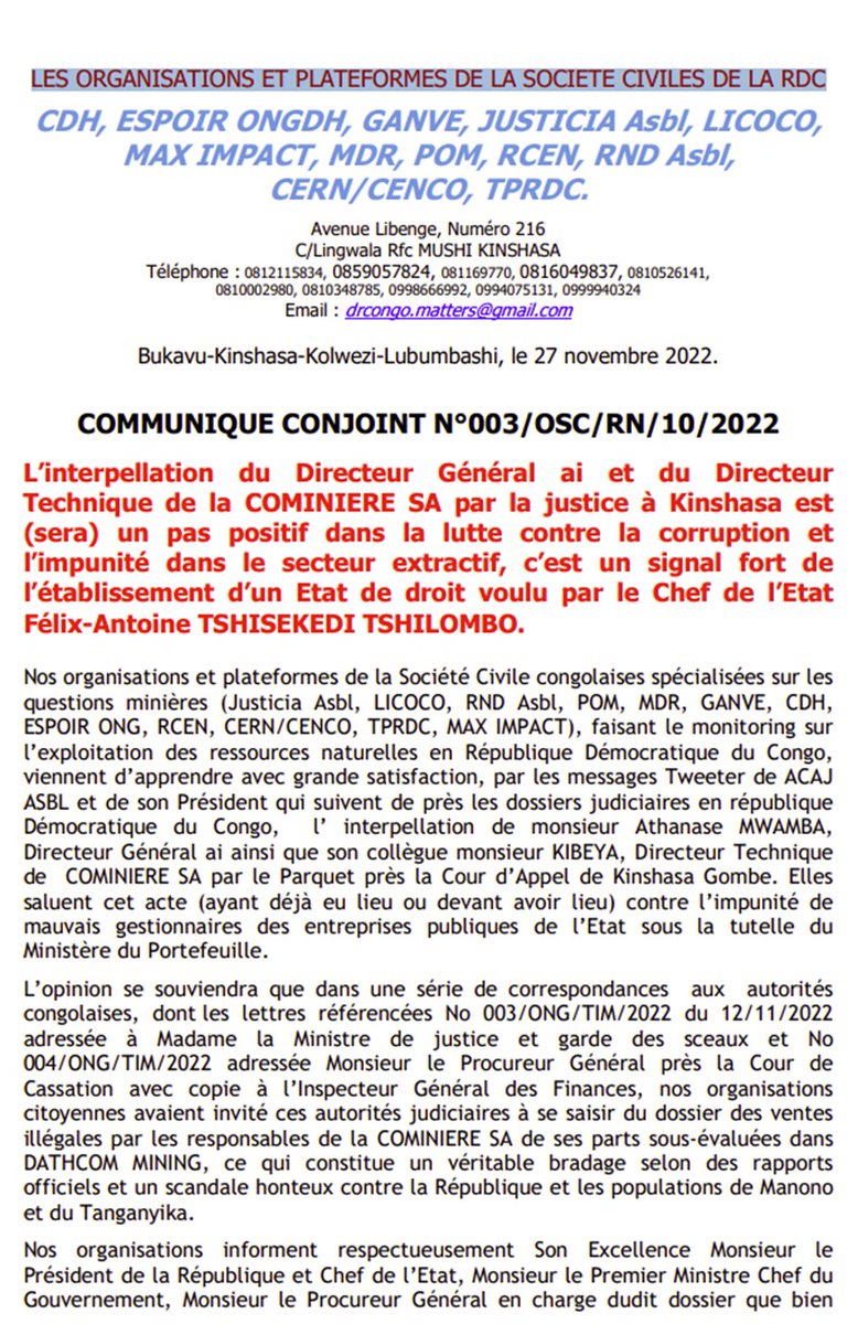 NikkyIntheWorld's tweet photo. who is Hong Kong Excellen Mining Investment Co., SARL- 库管员 Kolwezi, Lualaba, #DRCongo ?
Is this a proxy for 🇨🇳#Zijin or 🇨🇳#SimonCong ? kingpin #CongMaoHuai #MinGuoWei or🇨🇳Chine-DRC GodFather #DuWei #Sicomines
$AVZ #Manono #Lithium #PR13359 #Tanganyika
https://t.co/CUvP56tEvi https://t.co/FKKQ3kG8Sf