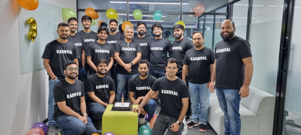 karnivalapp's tweet photo. Happy Birthday Karnival Team
Our 3rd Foundation Day, Celebrated last weekend!

Meet the lean team behind running the show successfully for the last 3 years for major enterprise customers around the globe.

#karnival #birthday #3yearanniversary #enterprise #customerservice #global https://t.co/XDIO484haG