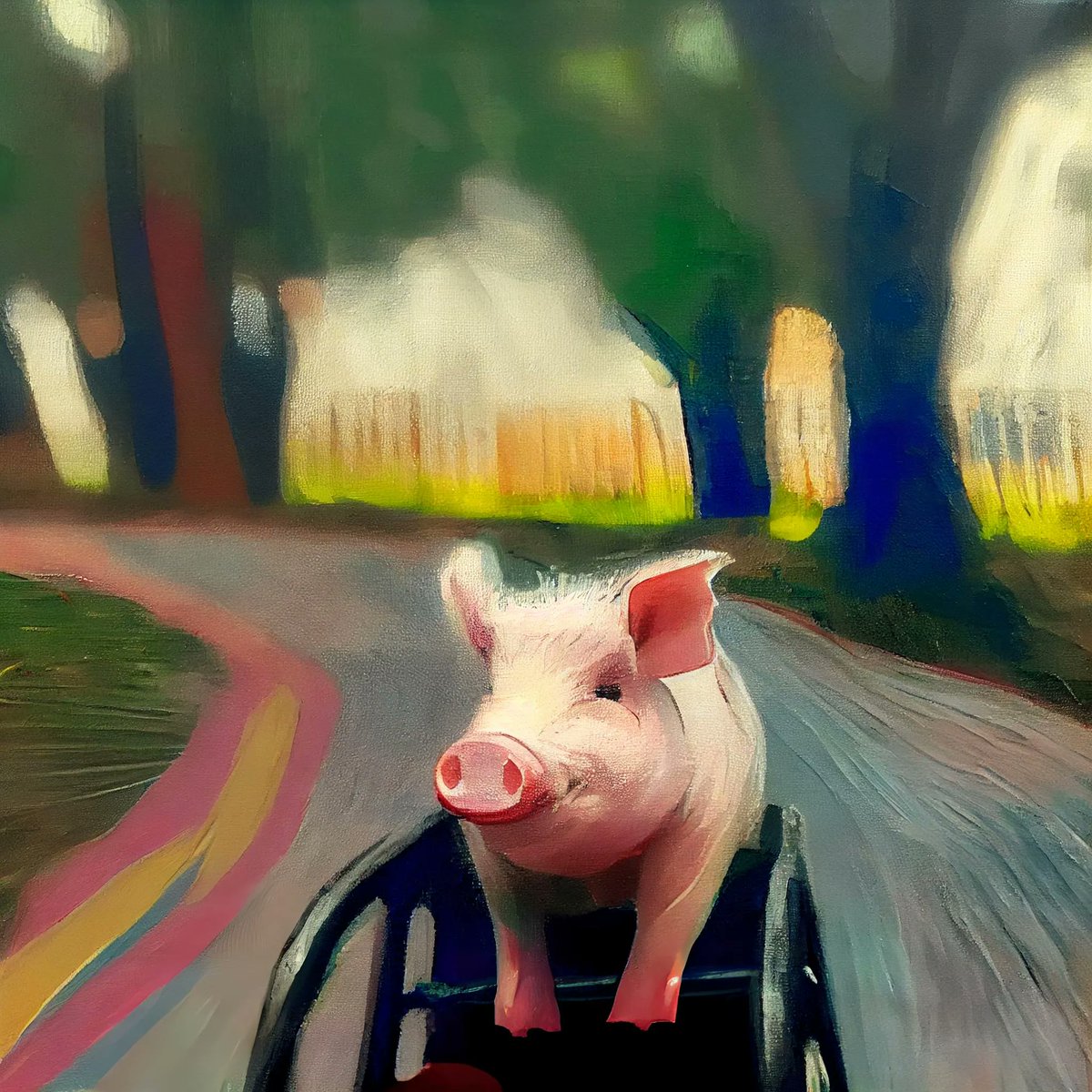lnfinityArt's tweet photo. Pig going for a ride through the park in a stroller

#pigs #expressionism #expressionistart #walkinthepark #pigstroller https://t.co/hzttBTcQEj