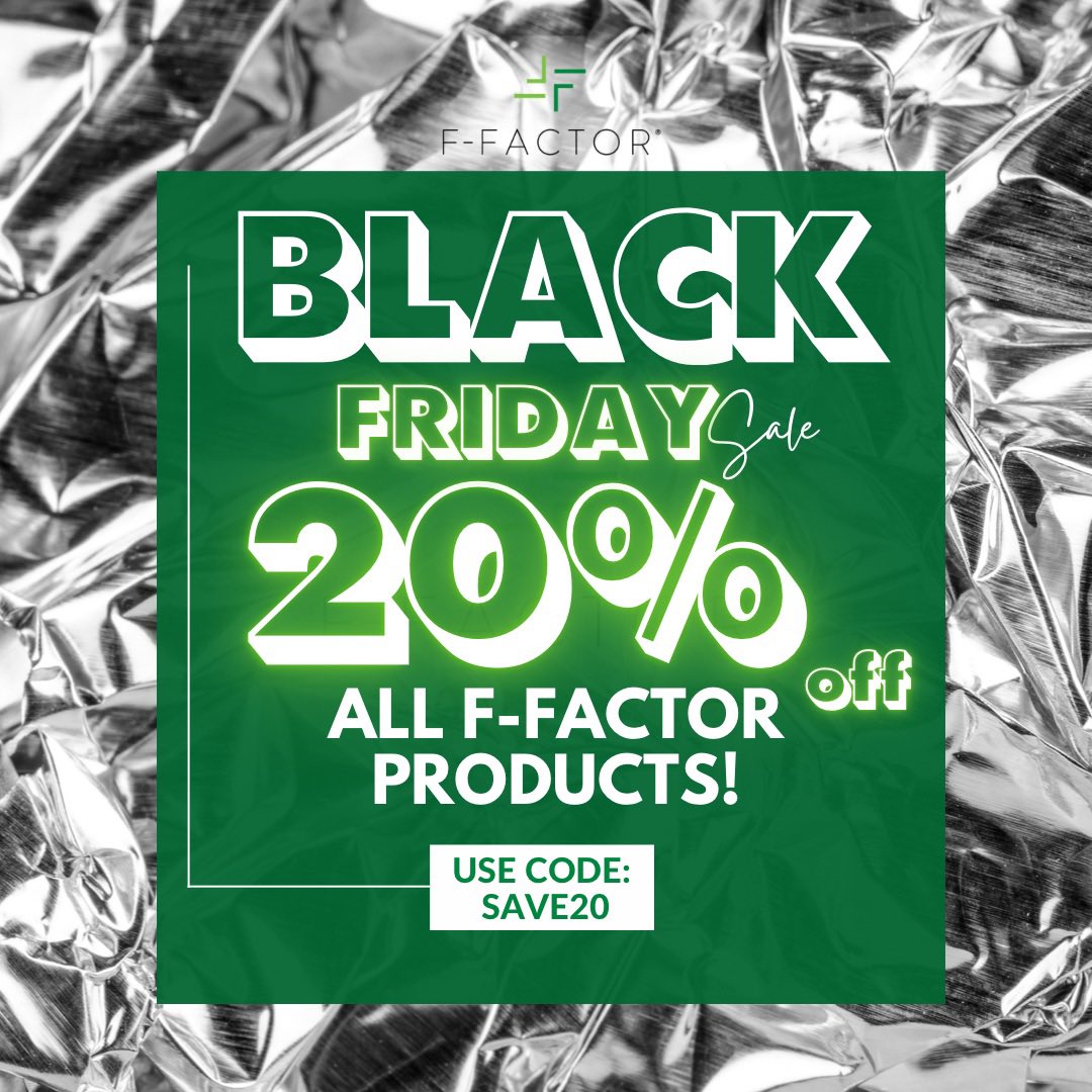 📣 LAST CALL! 20% off all F-Factor Products ENDS at Midnight! Use code: SAVE20