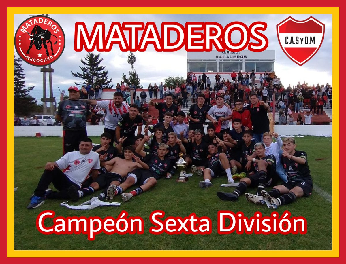 CLUBMATADEROS's tweet image. MATADEROS Campeón de la liga Necochea de fútbol en las dos divisiones inferiores, Reserva y Sexta. Felicitaciones chicos y cuerpos técnicos 🏆🥇
#Campeones #futbol @PachodeNeco @tsninforma @ecos_diarios