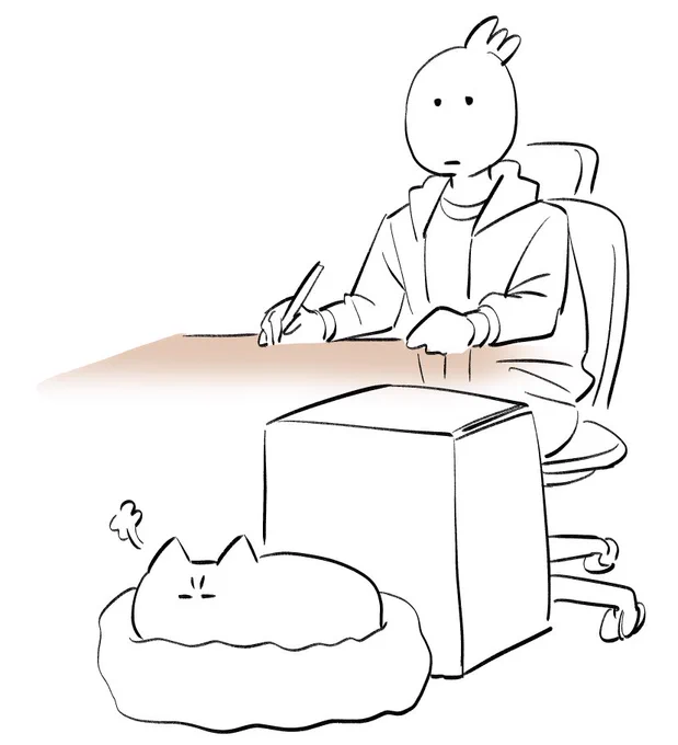 パネルヒーター買ったからこりゃあ猫に奪われちまうな～参ったなぁ(ニコニコ!)と思ってたのに何か気に入らなかったみたいで逆に足元に来なくなってしまった 