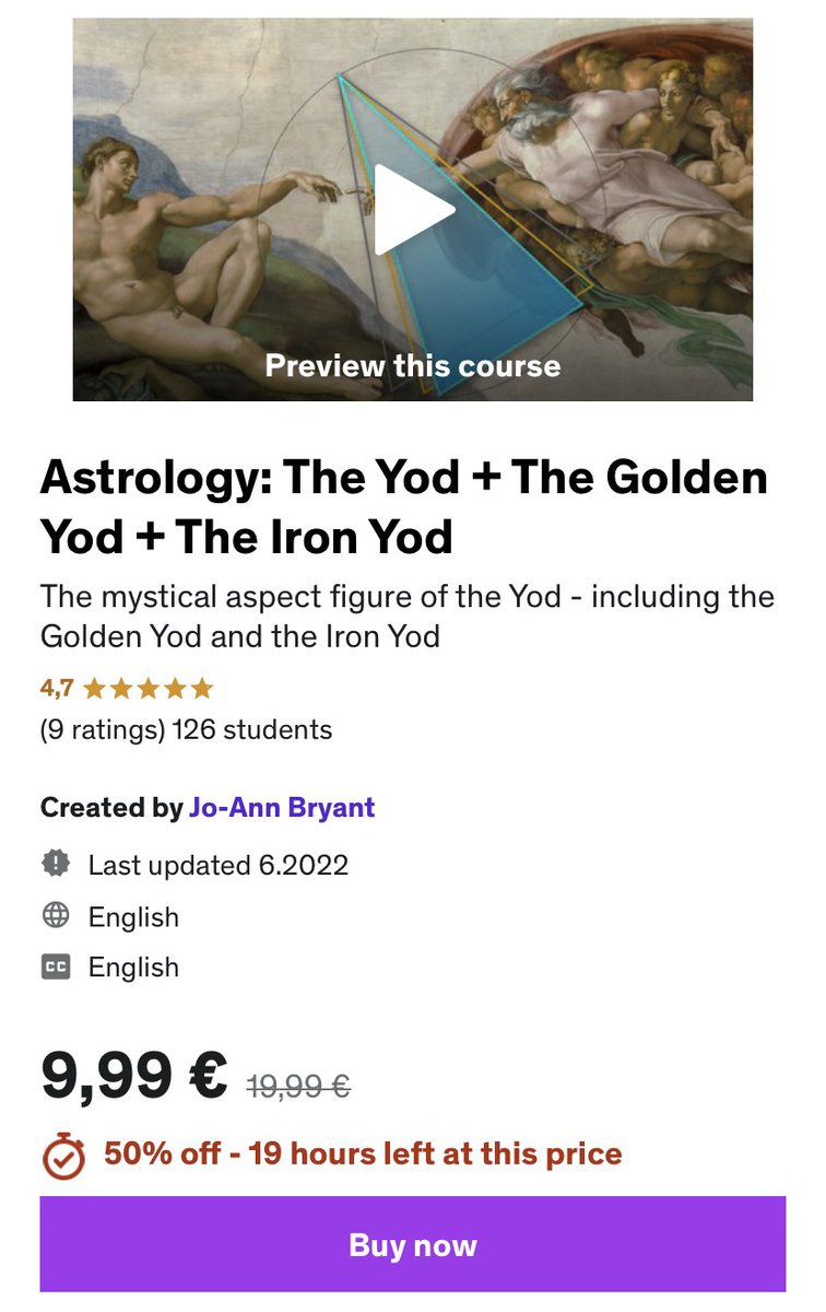 Learn_Astrology's tweet photo. Learn about the mystical aspect figure of the Yod in #Astrology

For a limited time -50% off 
only $ 9.99
#blackweek #BlackFridayWeek 

@udemy @MyUdemyCoupons #course 
https://t.co/dP5dLtItCZ https://t.co/yHpYmtPpKL