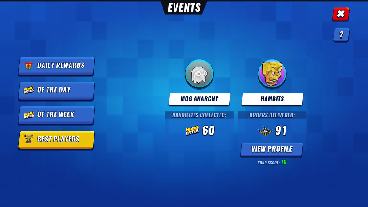 MogAnarchy's tweet photo. Lmao I'm on the weekly leaderboard for top players this week. 😂
#NanoBytes #ByteWorld https://t.co/dho3Ac5hdk