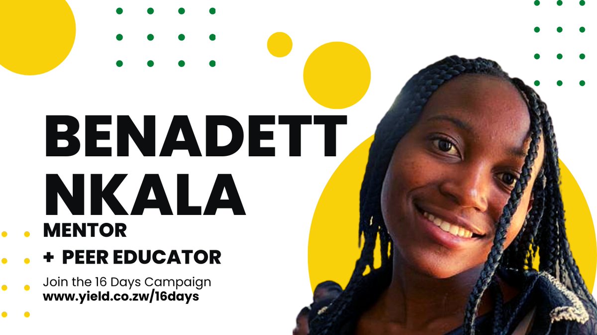 For the #16days of activism, we asked 16 young people from Bulawayo (Zimbabwe) to share the change they want to see in gender-based violence.

Today, on day 4, we will hear from Benadett Sibongiseni Nkala, a 20-year-old mentor and peer educator.

📺 WATCH: yield.co.zw/16days