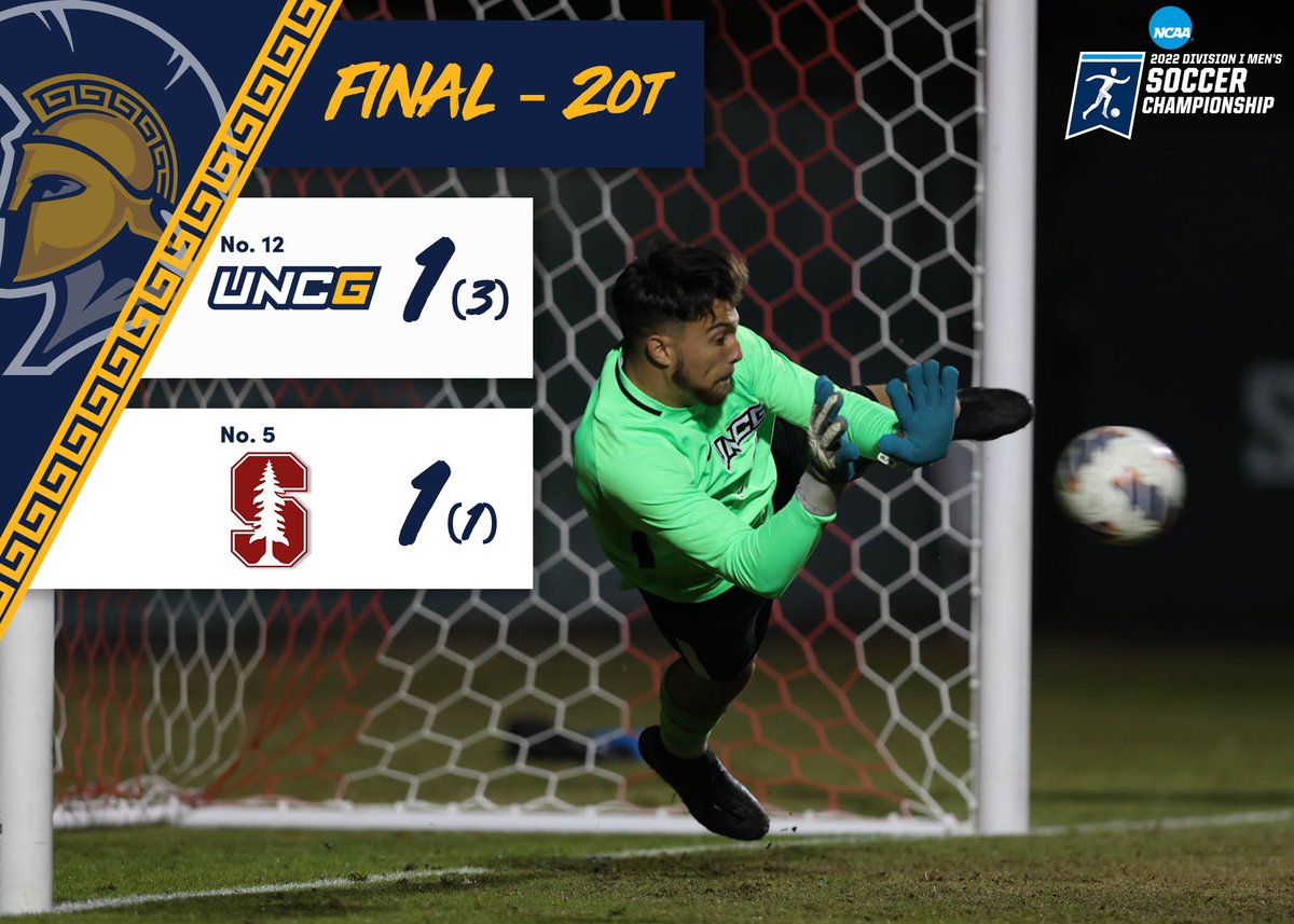 UNCG Men's Soccer (@uncgsoccer) on Twitter photo We are heading to the <a href="/NCAASoccer/">NCAA Soccer</a> Elite 8 for the first time in Division I history!
PK result:
Stanford - ❌❌❌✅
UNCG - ✅❌✅✅
Final score presented by University Village.
#letsgoG x #NCAASoccer We are heading to the <a href="/NCAASoccer/">NCAA Soccer</a> Elite 8 for the first time in Division I history!
PK result:
Stanford - ❌❌❌✅
UNCG - ✅❌✅✅
Final score presented by University Village.
#letsgoG x #NCAASoccer