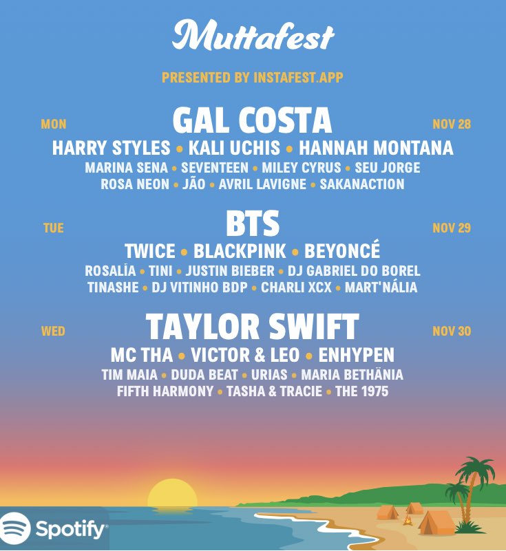 kpoperanew's tweet photo. eita que meu festival é pra todos os gostos. MPB, latinidades, pop americanos, kpop, funk, indie, trap e sertanejo antigo https://t.co/vz6ARilxCt