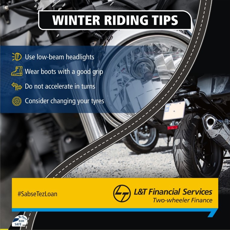 LnTFinance's tweet photo. Drive safe this winter! Here are some tips to keep yourself prepared for this season.
#WinterRidingTips #LTFS #Laksya2026 https://t.co/BmawO4tuFi