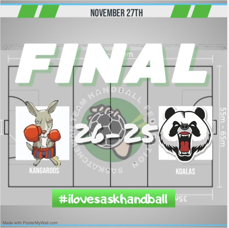saskhandball's tweet photo. Some close ones tonight!  See you next weekend handball people! #ilovesaskhandball #growthegame https://t.co/iP6FRRV5OE