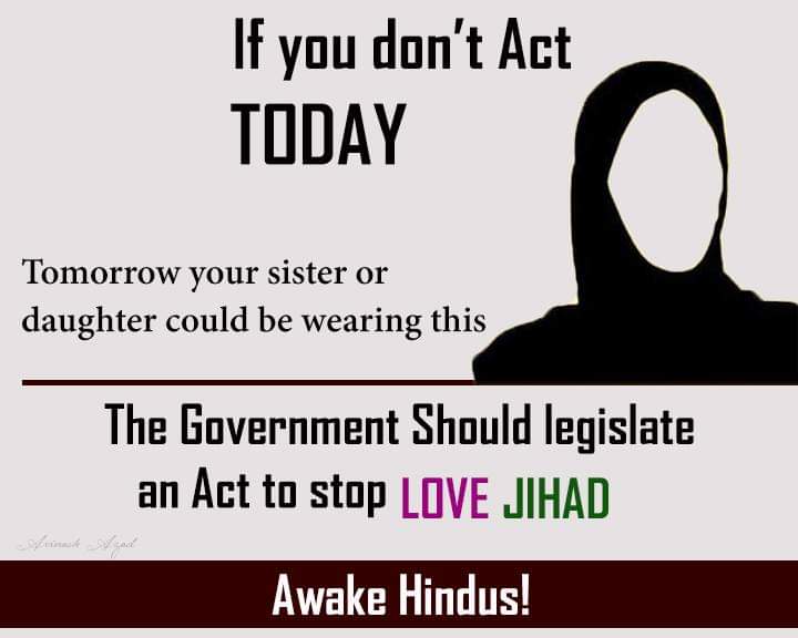There is no "love" in "Love Jihad." Wakeup Hindu Girls  and realize its true face.

The Government should legislate an act to stop  Love Jihad.
#Love_Dhokha

Sign petition - hindujagruti.org/love-jihad